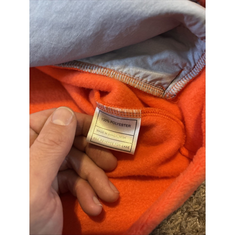 Vintage 90s Tide Downy Racing Men's Size Large L Orange Fleece Zip Up - Picture 5 of 5